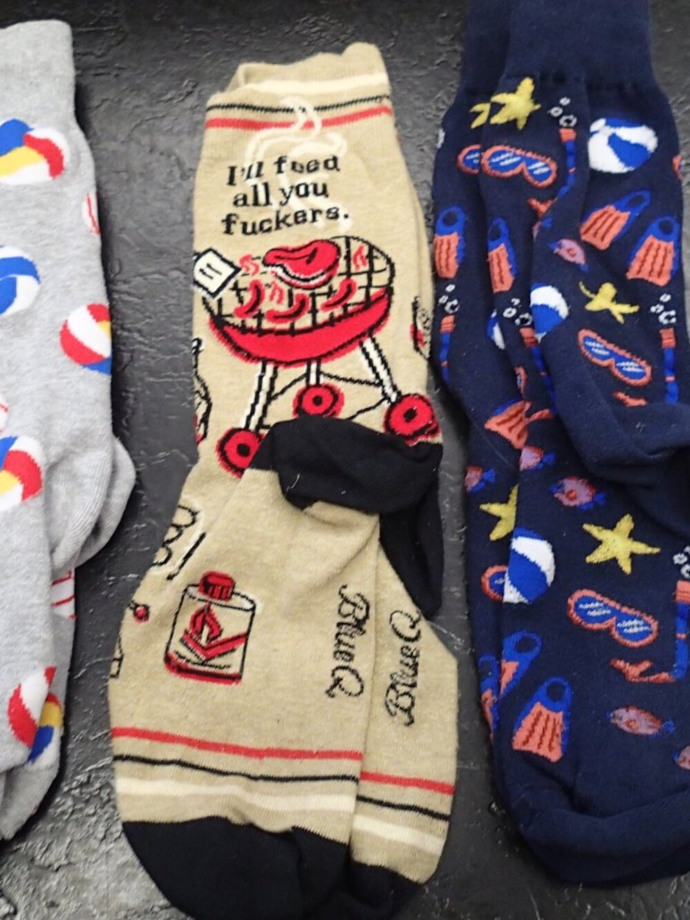 Men's Fun Themed Socks Set of 3 pairs Outdoor theme